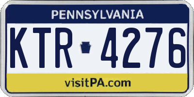 PA license plate KTR4276