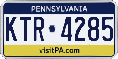 PA license plate KTR4285