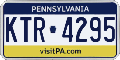 PA license plate KTR4295