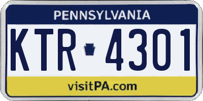 PA license plate KTR4301