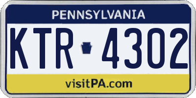 PA license plate KTR4302