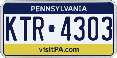 PA license plate KTR4303