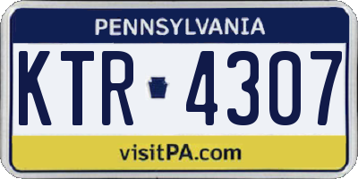 PA license plate KTR4307