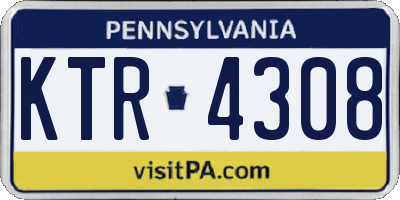 PA license plate KTR4308
