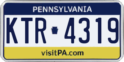 PA license plate KTR4319