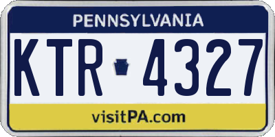 PA license plate KTR4327