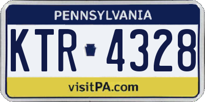 PA license plate KTR4328