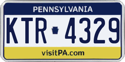PA license plate KTR4329