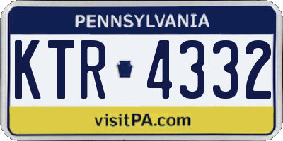 PA license plate KTR4332