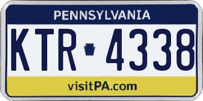 PA license plate KTR4338