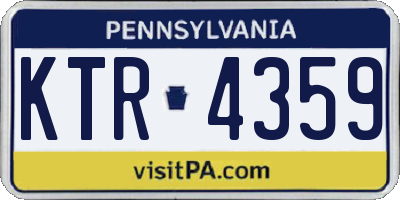 PA license plate KTR4359