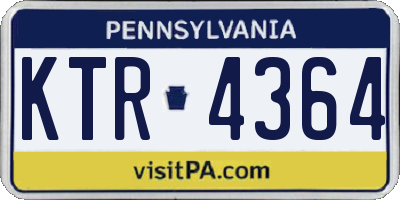 PA license plate KTR4364