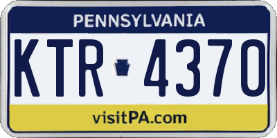 PA license plate KTR4370