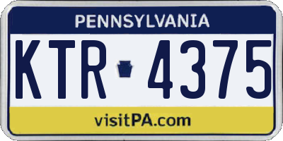 PA license plate KTR4375