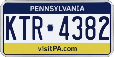 PA license plate KTR4382