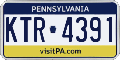 PA license plate KTR4391