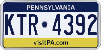 PA license plate KTR4392
