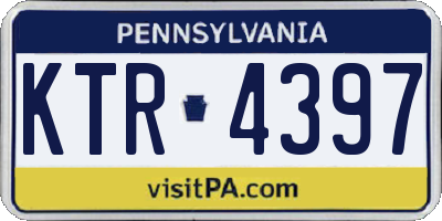 PA license plate KTR4397