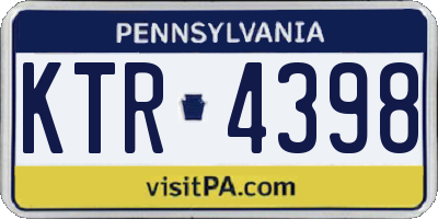 PA license plate KTR4398