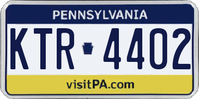 PA license plate KTR4402