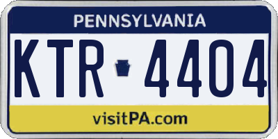 PA license plate KTR4404