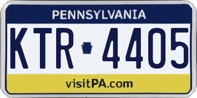 PA license plate KTR4405