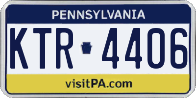 PA license plate KTR4406
