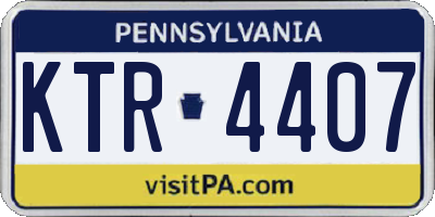 PA license plate KTR4407