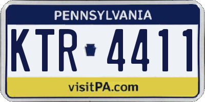 PA license plate KTR4411