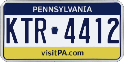 PA license plate KTR4412