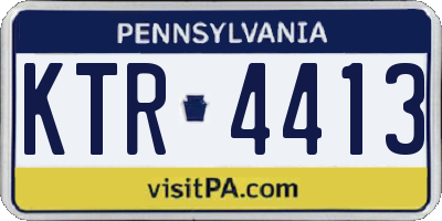 PA license plate KTR4413