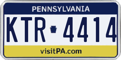 PA license plate KTR4414