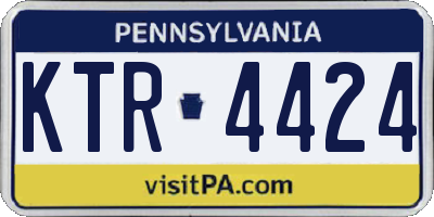 PA license plate KTR4424