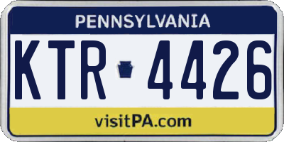PA license plate KTR4426