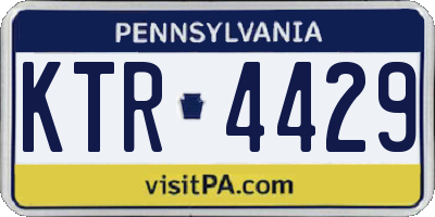 PA license plate KTR4429