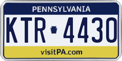 PA license plate KTR4430
