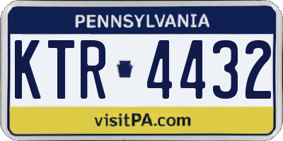 PA license plate KTR4432