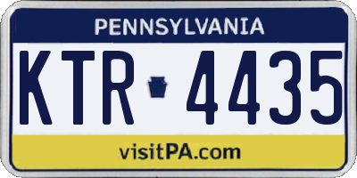 PA license plate KTR4435