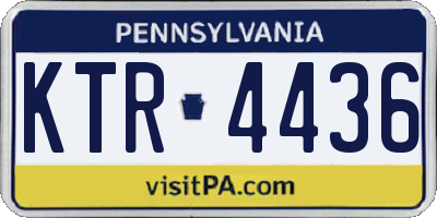 PA license plate KTR4436