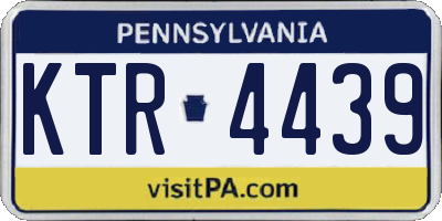 PA license plate KTR4439
