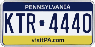 PA license plate KTR4440