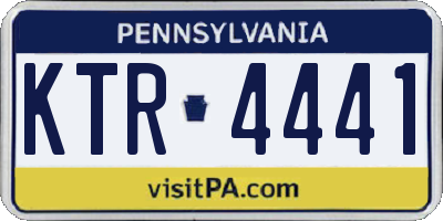 PA license plate KTR4441