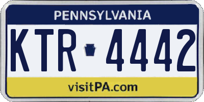 PA license plate KTR4442