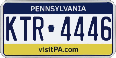 PA license plate KTR4446