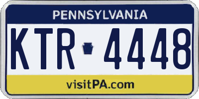 PA license plate KTR4448