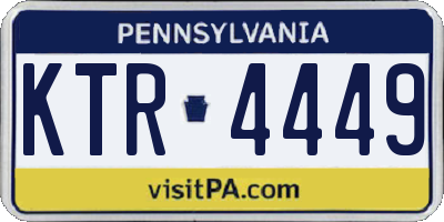 PA license plate KTR4449