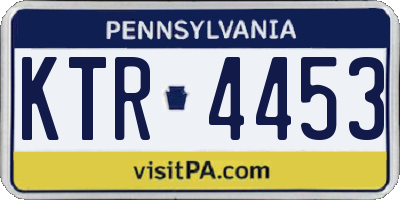 PA license plate KTR4453