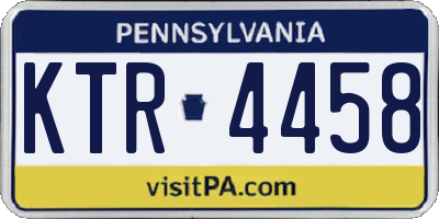 PA license plate KTR4458
