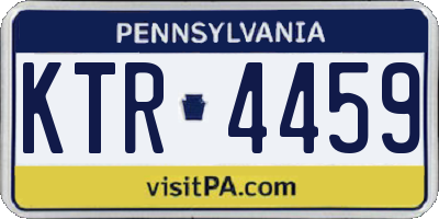 PA license plate KTR4459