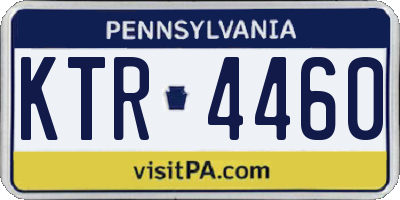 PA license plate KTR4460